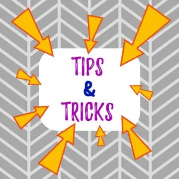 Word writing text Tips And Tricks. Business concept for Steps Lifehacks Handy Stock Illustration