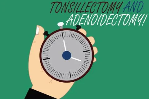 Word writing text Tonsillectomy And Adenoidectomy. Business concept for Stock Illustration