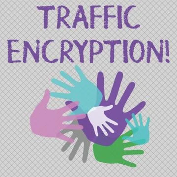 Word writing text Traffic Encryption. Business concept for method of securing イラスト素材