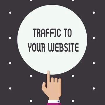 Word writing text Traffic To Your Website. Business concept for Lifeblood of Stock Illustration