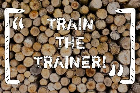 Word writing text Train The Trainer. Business concept for Learning Technique Stock Photos