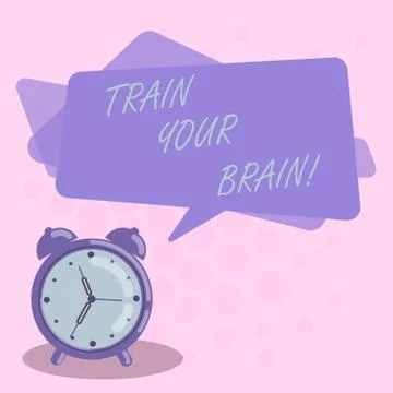 Word writing text Train Your Brain. Business concept for Educate yourself get Illustrazione stock