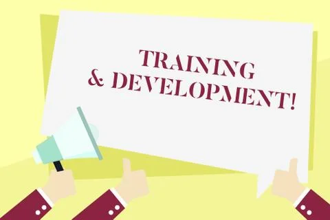 Word writing text Training And Development. Business concept for Organize Stock Illustration