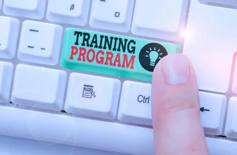 Word writing text Training Program. Business concept for learn specific Fotos de archivo