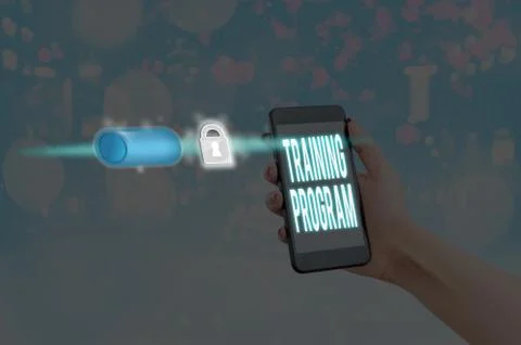 Word writing text Training Program. Business concept for learn specific Stockfoto's