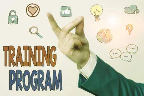 Word writing text Training Program. Business concept for learn specific Fotos de archivo