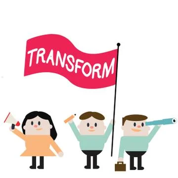 Word writing text Transform. Business concept for Make reamarkable change in Stock Illustration