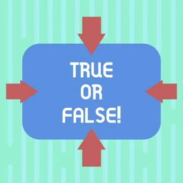 Word writing text True Or Falsequestion. Business concept for series of Stock Illustration