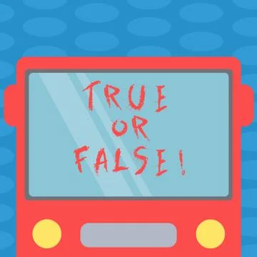 Word writing text True Or Falsequestion. Business concept for series of Stock Illustration