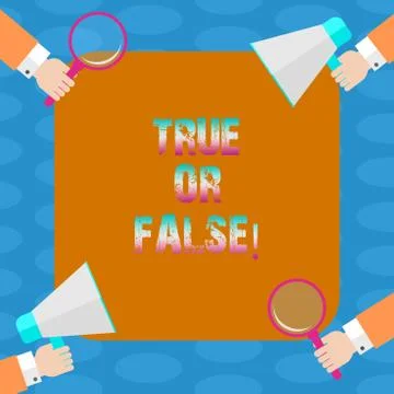 Word writing text True Or Falsequestion. Business concept for series of Stock Illustration