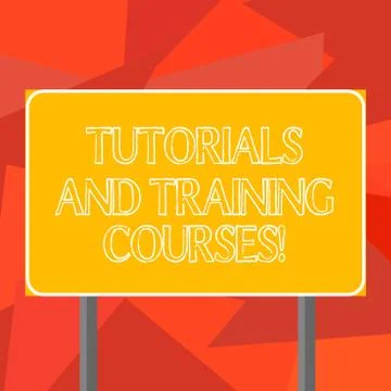 Word writing text Tutorials And Training Courses. Business concept for Learning Stock Illustration