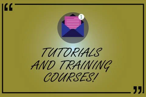 Word writing text Tutorials And Training Courses. Business concept for Learning Stockillustratie