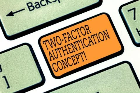 Word writing text Two Factor Authentication Concept. Business concept for two Stock Photos
