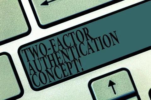 Word writing text Two Factor Authentication Concept. Business concept for two Stock Photos