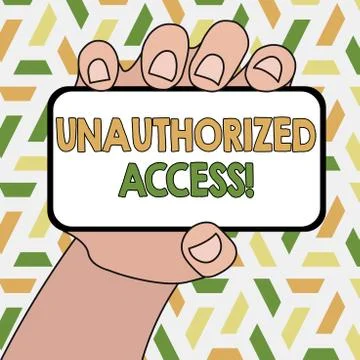 Word writing text Unauthorized Access. Business concept for use of a computer or Illustrazione stock