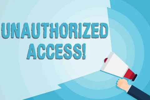 Word writing text Unauthorized Access. Business concept for use of a computer or Stockillustratie
