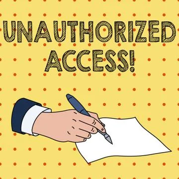 Word writing text Unauthorized Access. Business concept for use of a computer or Stockillustratie