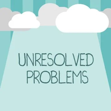 Word writing text Unresolved Problems. Business concept for those Queries no one Stock Illustration