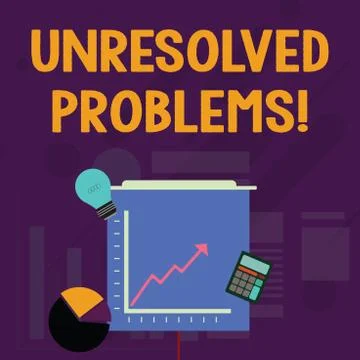 Word writing text Unresolved Problems. Business concept for those Queries no one Stock Illustration