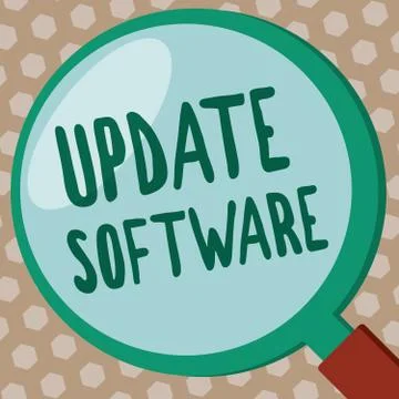 Word writing text Update Software. Business concept for replacing program with a Ilustración de archivo