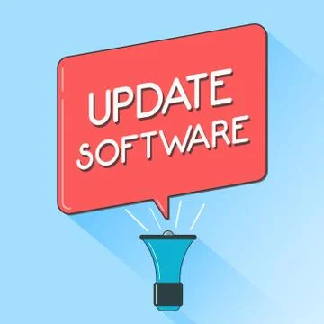 Word writing text Update Software. Business concept for replacing program with a Stock Illustration