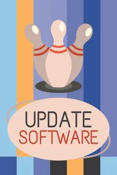 Word writing text Update Software. Business concept for replacing program with a Stock Illustration