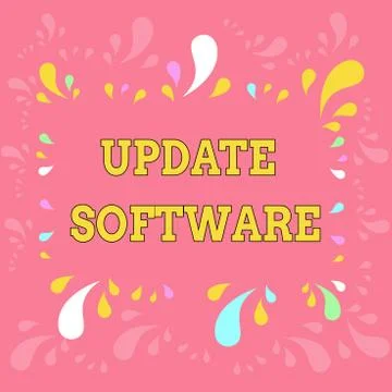 Word writing text Update Software. Business concept for replacing program with a Stock-Illustration