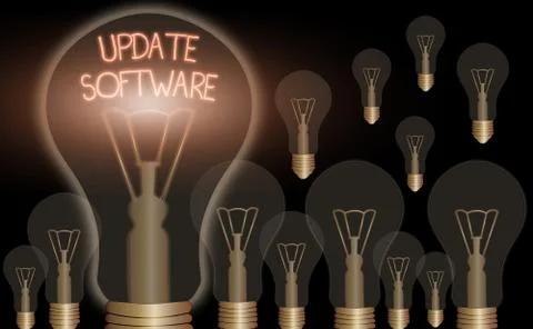 Word writing text Update Software. Business concept for replacing program with a Ilustración de archivo
