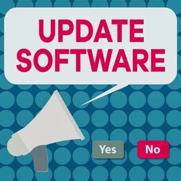 Word writing text Update Software. Business concept for an application patch Stock Illustration
