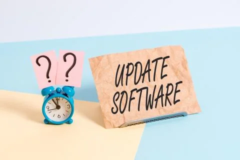 Word writing text Update Software. Business concept for adds minor software 写真素材