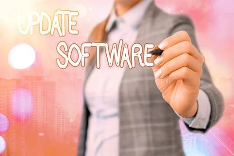 Word writing text Update Software. Business concept for an application patch Stock Photos