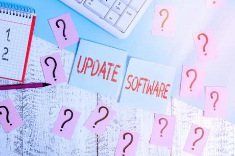 Word writing text Update Software. Business concept for an application patch Stock Photos