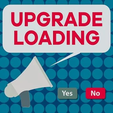 Word writing text Upgrade Loading. Business concept for advancement of Stock Illustration