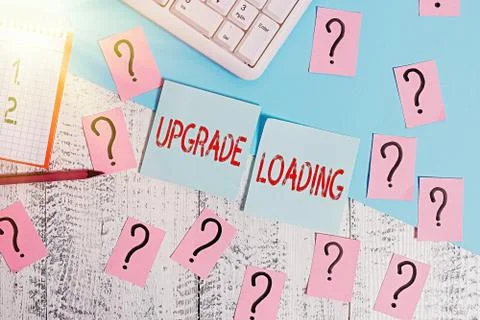 Word writing text Upgrade Loading. Business concept for advancement of 库存照片
