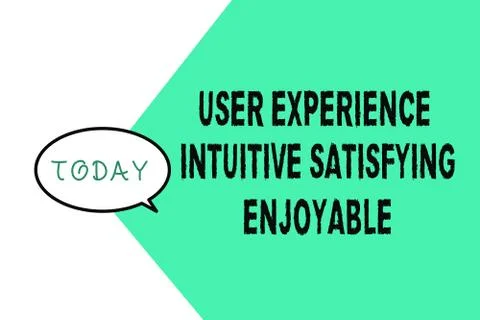 Word writing text User Experience Intuitive Satisfying Enjoyable. Business イラスト素材