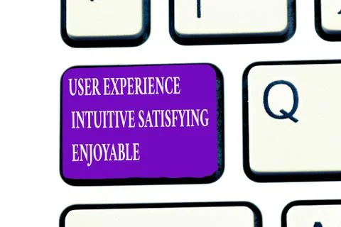 Word writing text User Experience Intuitive Satisfying Enjoyable. Business Stockfoto's