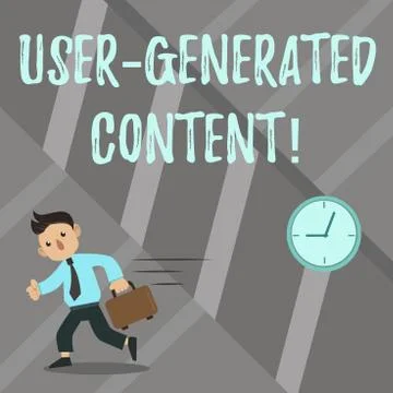 Word writing text User Generated Content. Business concept for Images videos Stock Illustration