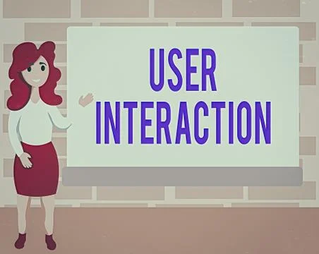Word writing text User Interaction. Business concept for how the customer acts Stock Illustration