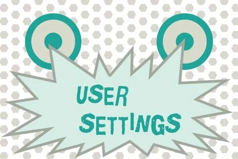 Word writing text User Settings. Business concept for Configuration of 스톡 일러스트