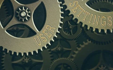 Word writing text User Settings. Business concept for Configuration of 스톡 일러스트
