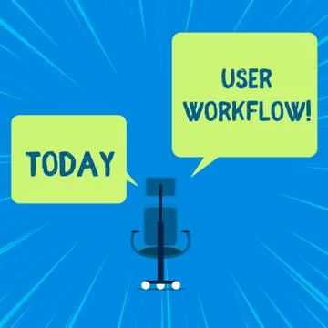 Word writing text User Workflow. Business concept for orchestrated and Illustrazione stock