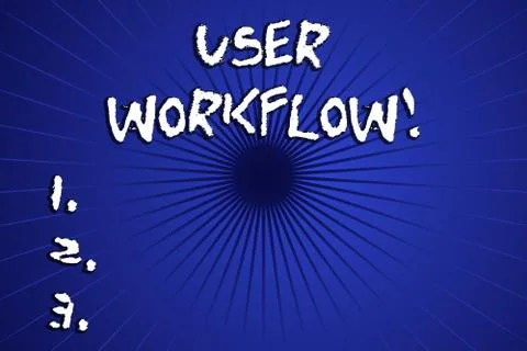 Word writing text User Workflow. Business concept for orchestrated and Stock Illustration