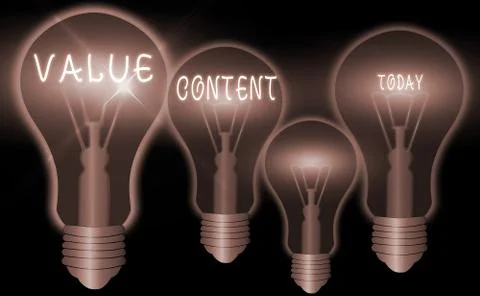 Word writing text Value Content. Business concept for exclusive details that a Stock Illustration