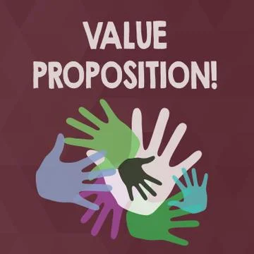 Word writing text Value Proposition. Business concept for innovation service  Illustrazione stock