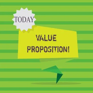 Word writing text Value Proposition. Business concept for innovation service  库存插图