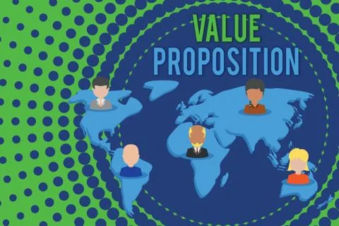 Word writing text Value Proposition. Business concept for feature intended to Stock Illustration