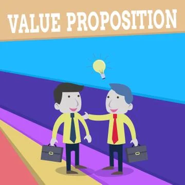Word writing text Value Proposition. Business concept for feature intended to Stock Illustration