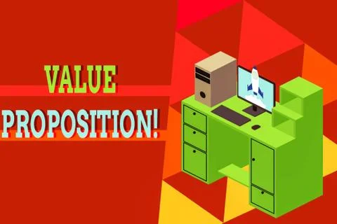 Word writing text Value Proposition. Business concept for innovation service Stock Illustration