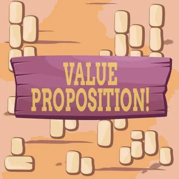 Word writing text Value Proposition. Business concept for innovation service Stock Illustration