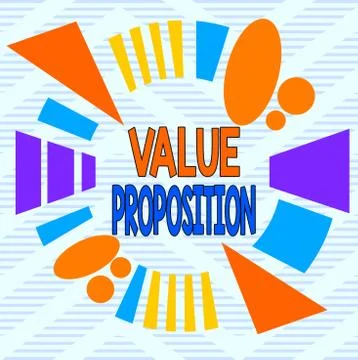 Word writing text Value Proposition. Business concept for feature intended to Stock Illustration